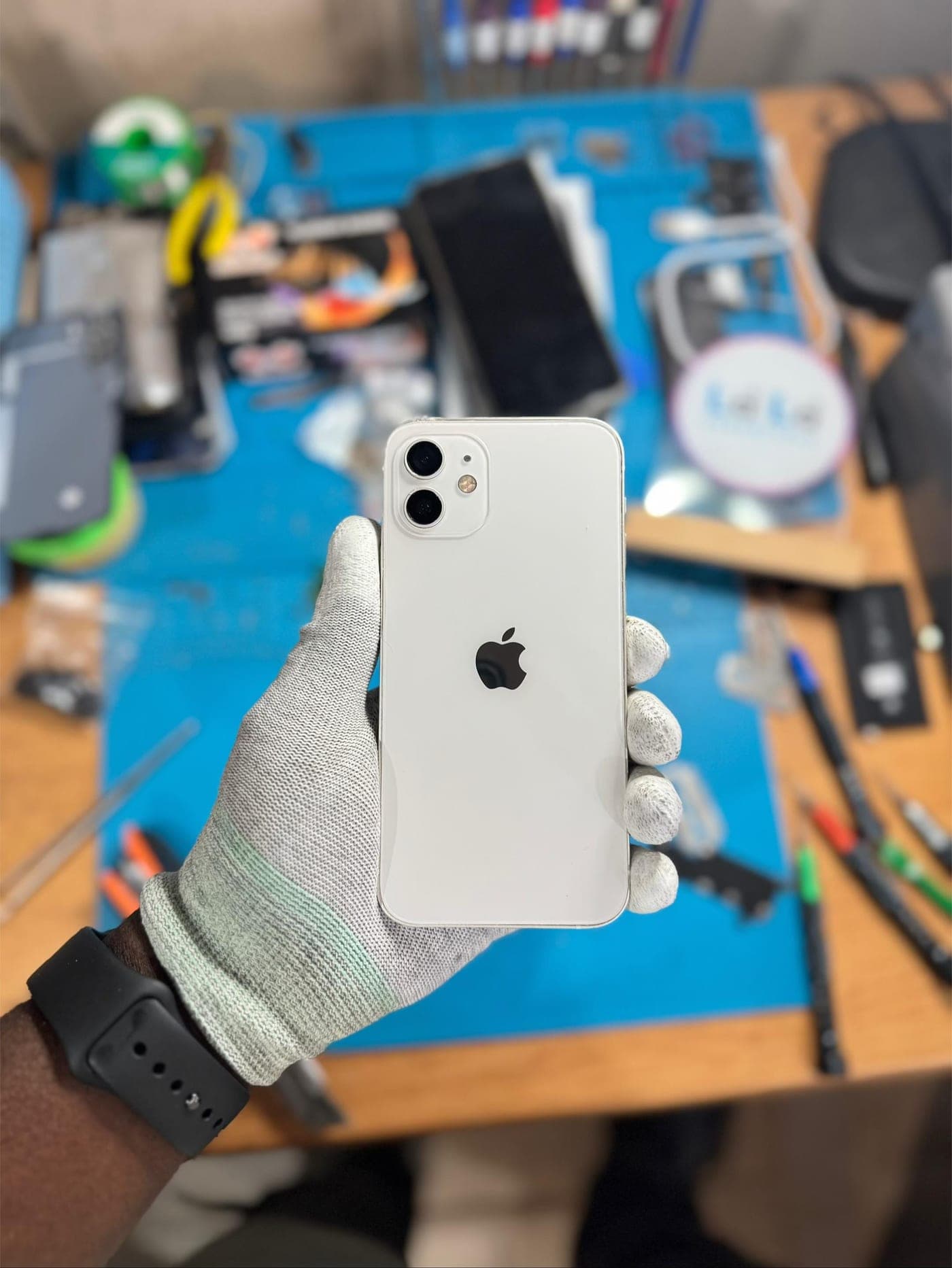 iPhone Back Glass Replacement - the same device after repair, damage fixed