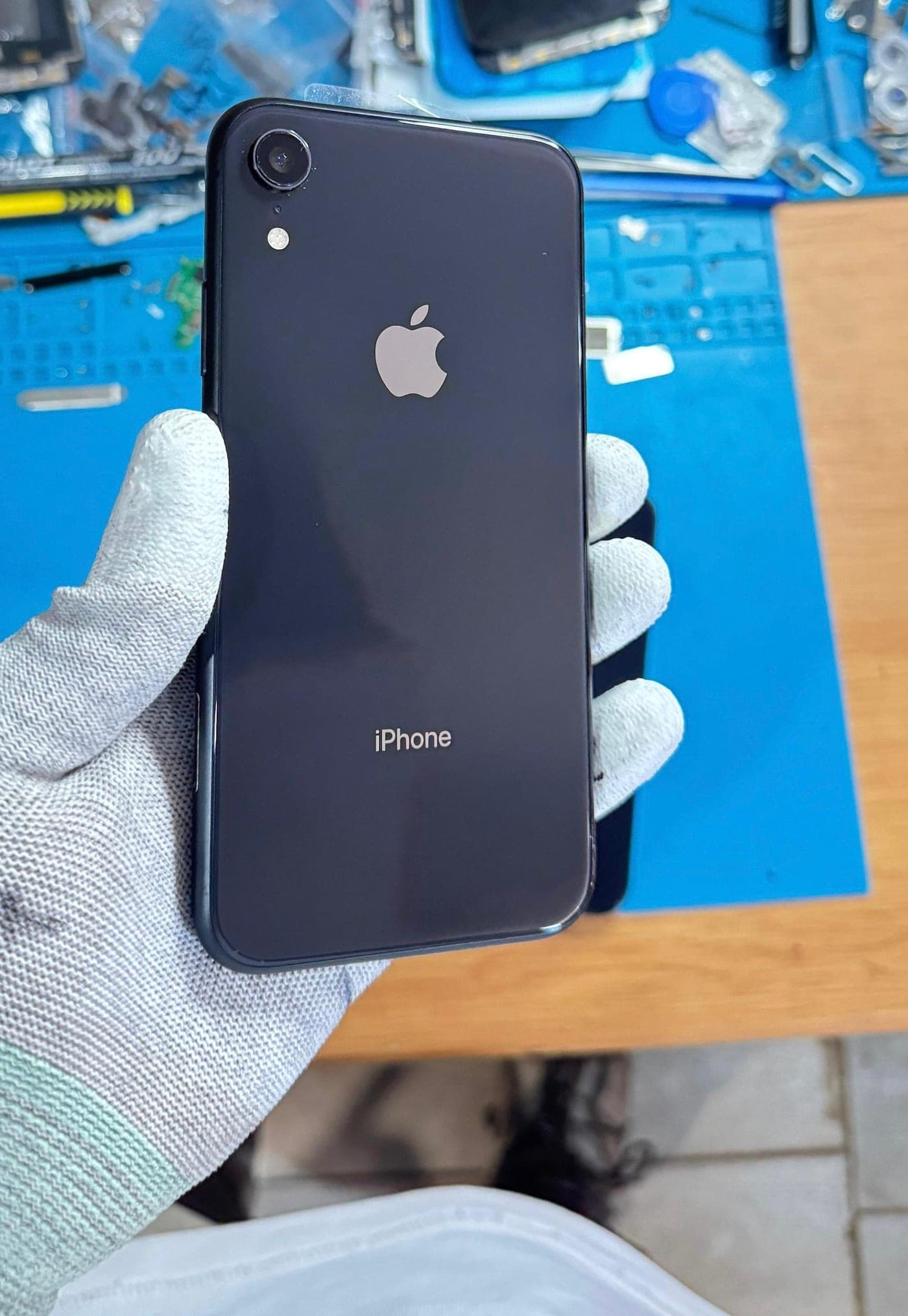 iPhone Back Glass Replacement - the same device after repair, damage fixed